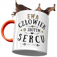 Kubki - Kubek Pomarańczowy Dla Ewy Koleżanki Żony Prezent z Nadrukiem ze Zdjęciem + Opakowanie na prezent (wzór 04) - miniaturka - grafika 1