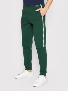 Lacoste Spodnie dresowe XH1208 Zielony Slim Fit - Spodnie sportowe męskie - miniaturka - grafika 1