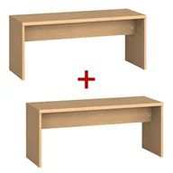 Wyposażenie sportowe i gimnastyczne - Ławka szatniowa 1+1 GRATIS, 1000 mm, buk - miniaturka - grafika 1