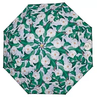 Parasole - Parasol damski Perletii Green Camellia automatyczny składany wzór roślinny - miniaturka - grafika 1