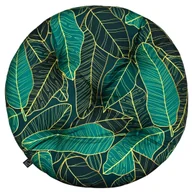 Poduszki ogrodowe - Domarex Poduszka na fotel ogrodowy, podłogę Lana Brasil 60 cm zielona w liście - miniaturka - grafika 1