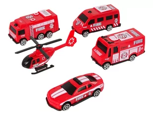 Zestaw Autek Resoraki Pojazdy Straż Pożarna Ambulans - Samochody i pojazdy dla dzieci - miniaturka - grafika 2