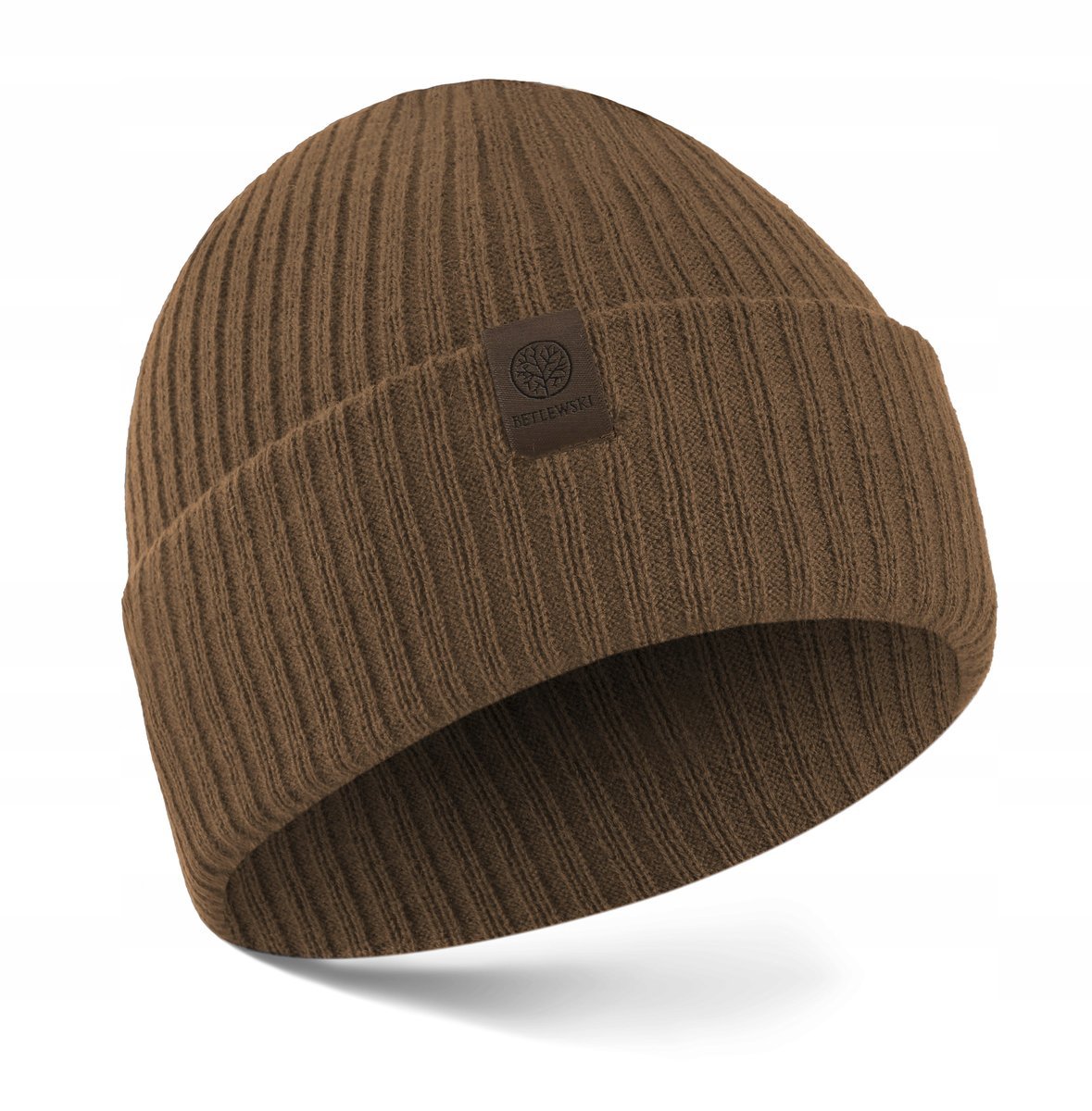 Czapka Męska Zimowa Ciepła Beanie Uniwersalna Brązowa Betlewski Na Prezent