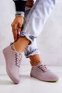 Trampki damskie - Lekkie Damskie Tenisówki Big Star JJ274264 Szare-38 - miniaturka - grafika 1