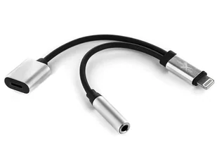 Adapter Apple Lightning - Apple Lightning + Gniazdo Jack 3.5mm - Kable komputerowe i do monitorów - miniaturka - grafika 1