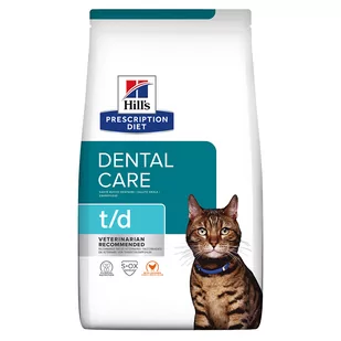 Hill's Prescription Diet t/d Dental Care, kurczak - 2 x 3 kg - Sucha karma dla kotów - miniaturka - grafika 1