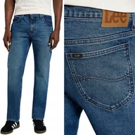 Spodnie męskie - Lee RIDER SLIM Blue Abyss lekko dopasowane ciemne spodnie jeansowe W30 L34 - miniaturka - grafika 1