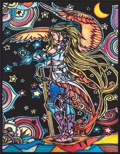 Elf Painting Velvet Kolorowanka Welwetowa, Wojownik - Zabawki kreatywne - miniaturka - grafika 1