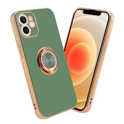 Etui i futerały do telefonów - Pokrowiec Do Apple iPhone 11 Etui w Glossy Jasno Zielony - Złoto magnetycznym Obudowa Case Cover Ochronny Cadorabo - miniaturka - grafika 1