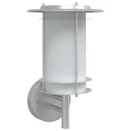Lampy ogrodowe - vidaXL Kinkiet zewnętrzny, srebrny, stal nierdzewna - miniaturka - grafika 1