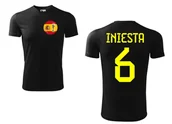 Koszulki sportowe męskie - Treningowa Koszulka HISZPANIA ANDRES INIESTA 6 - miniaturka - grafika 1