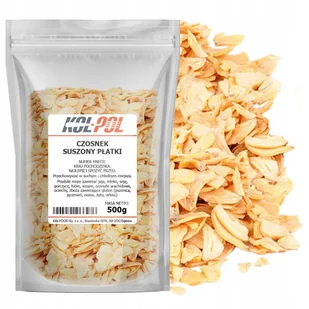 CZOSNEK SUSZONY PŁATKI 500g Naturalny w płatkach aromatyczny Kol-Pol - Przyprawy i zioła sypkie - miniaturka - grafika 1