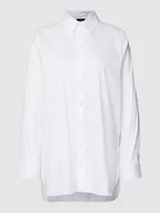 Koszule damskie - Bluzka koszulowa z bocznymi rozcięciami - miniaturka - grafika 1