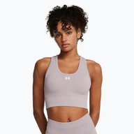 Bielizna sportowa damska - Biustonosz treningowy Under Armour Vanish Seamless Mid Branded tetra gray/white - miniaturka - grafika 1