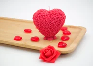 Świece - Świeca sojowa serce różane czerwone/Sawarge Candles - miniaturka - grafika 1