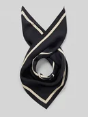 Apaszki i szaliki damskie - Chusta jedwabna z napisem z logo - miniaturka - grafika 1