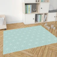 Dywany dla dzieci - Szmaragdowy dywan winylowy 100x150 cm - antypoślizgowy, winylowy dywan do pokoju dziecięcego z PVC, ognioodporny i zmywalny - miniaturka - grafika 1