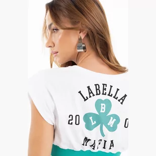 Top damski LABELLAMAFIA CROPPED CELTIC WHITE - Koszulki i topy damskie - miniaturka - grafika 4