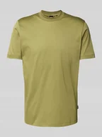 Koszulki męskie - T-shirt z prążkowanym, okrągłym dekoltem model ‘Tessler’ - miniaturka - grafika 1
