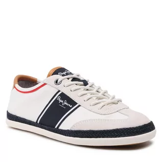 Espadryle damskie - Pepe Jeans Espadryle Maui Smart PMS10298 White 800 - grafika 1