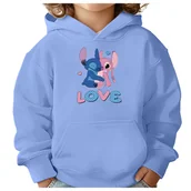 Bluzy dla dziewczynek - BLUZA DZIECIĘCA STITCH LOVE 104 DLA DZIEWCZYNKI CHŁOPCA PREZENT - miniaturka - grafika 1
