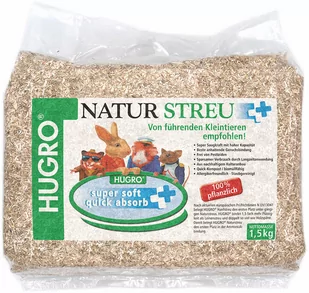 Hugro podściółka naturalna - 2 x 1,5 kg - Podłoże dla gryzoni - miniaturka - grafika 1