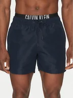 Kąpielówki męskie - Calvin Klein Swimwear Szorty kąpielowe KM0KM01093 Granatowy Regular Fit - miniaturka - grafika 1