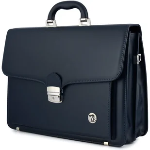 Granatowa Męska Aktówka Beltimore Teczka Elegancka Solidna J18 Granatowy - Teczki i aktówki Granatowa Męska Aktówka Beltimore Teczka Elegancka Solidna J18 Granatowy - Teczki i aktówki - miniaturka - grafika 1
