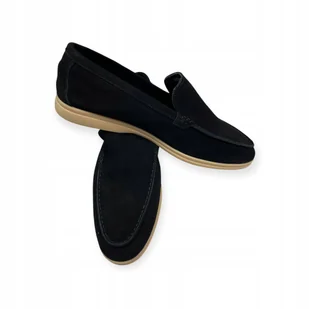 Mokasyny męskie zamszowe Old Money 46 - Mokasyny męskie - miniaturka - grafika 1