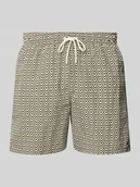 Kąpielówki męskie - Spodenki kąpielowe o kroju regular fit z tunelem - miniaturka - grafika 1