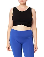 Bluzki damskie - Armani Exchange Damska bluzka Scoop z okrągłym dekoltem, dopasowana, bez rękawów, z elastycznym paskiem, czarny, S - miniaturka - grafika 1