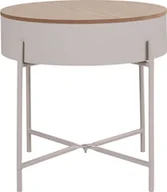 Ławy i stoliki kawowe - Sisco stolik kawowy , stół narożny Ø40cm beżowy, szary. - miniaturka - grafika 1