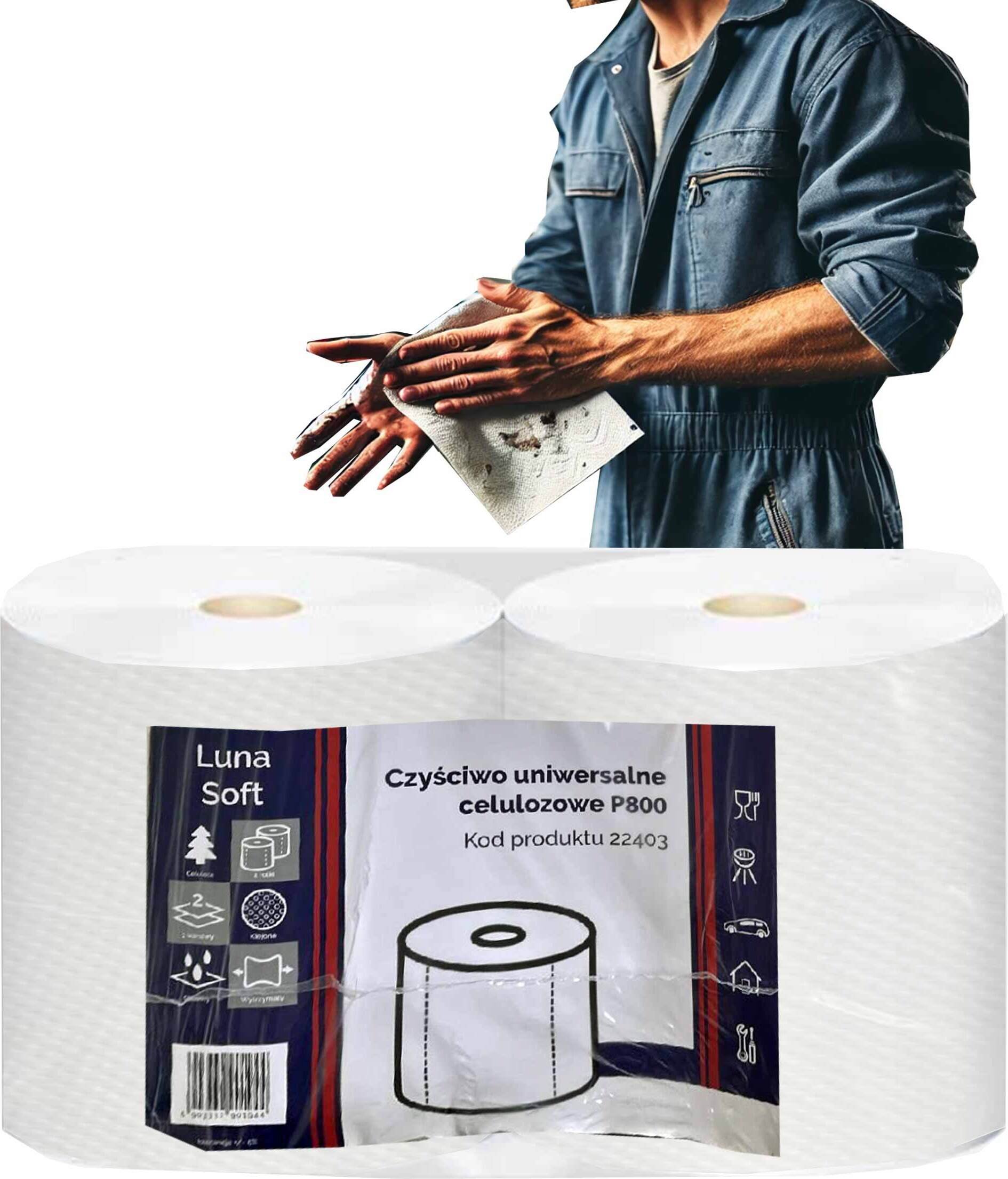 Czyściwo celulozowe 360 metrów 2W chłonne 2szt RĘCZNIKI PAPIEROWE CHŁONNE