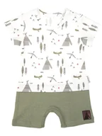 Kombinezony dla dzieci - Chłopięcy Rampers Indiański Wzór popielaty, Nicol,r.80 - miniaturka - grafika 1