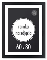 Ramki na zdjęcia - RAMKA NA ZDJĘCIA 60x80 cm foto ramki czarna 80x60 - miniaturka - grafika 1