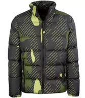 Kurtki męskie - Pikowana sportowa kurtka męska ze stójką moro-M - miniaturka - grafika 1