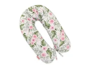 Poduszki do karmienia - Poduszka ciążowa Longer dla kobiet w ciąży do spania - Peonie różowe - miniaturka - grafika 1