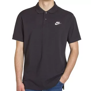 Koszulki sportowe męskie - Koszulka Nike Sportswear Polo CJ4456-010 - czarna - grafika 1