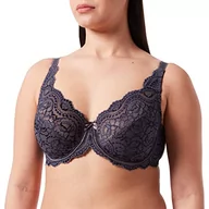 Biustonosze - Playtex Damski biustonosz Flower Elegance Full Cup, niebiesko-szary, 100D - miniaturka - grafika 1