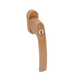 Klamki - Domino Klamka okienna z kluczem Pluton brąz - miniaturka - grafika 1