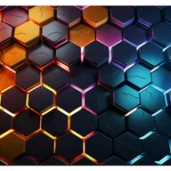 Fototapety - Fototapeta Dla Dzieci Chłopca Heksagony 3D Gaming 250x175 cm Tapeta Do Pokoju Dziecięcego Na Flizelinie - miniaturka - grafika 1