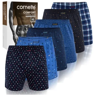 Cornette Bokserki Męskie Luźne Bawełniane 6 sztuk BM006 Comfort Rozmiar XL - Majtki męskie - miniaturka - grafika 1