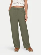 Spodnie damskie - ONLY Spodnie materiałowe Siesta 15322263 Zielony Straight Fit - miniaturka - grafika 1