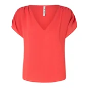 Bluzki damskie - Bluzka damska Pepe Jeans Pazia luźna czerwona-XL - miniaturka - grafika 1