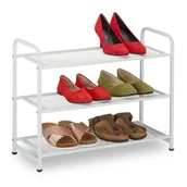 Szafki na buty - relaxdays Biały metalowy stojak na buty - miniaturka - grafika 1