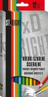 Przybory szkolne - MAJEWSKI Kredki 12 kolorów ścieralne St.Right 5903235633379 - miniaturka - grafika 1