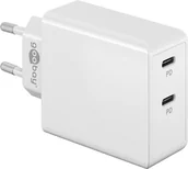 Ładowarki do telefonów - Ładowarka sieciowa 2x USB-C 36W PD Goobay BIAŁA - miniaturka - grafika 1