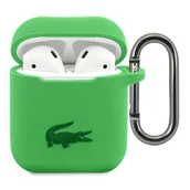 Akcesoria do słuchawek - Etui Lacoste do AirPods cover zielony/ green Silicone - miniaturka - grafika 1