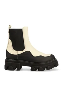 Steve Madden sztyblety skórzane Merilyn damskie kolor beżowy na platformie - Botki damskie - miniaturka - grafika 1