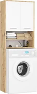 Szafki łazienkowe - REGAŁ ŁAZIENKA FIN SŁUPEK 2D PRALKA ARTISAN - BIAŁY - miniaturka - grafika 1